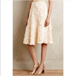 Anthropology Hd in Paris Tufted Blossom Skirt